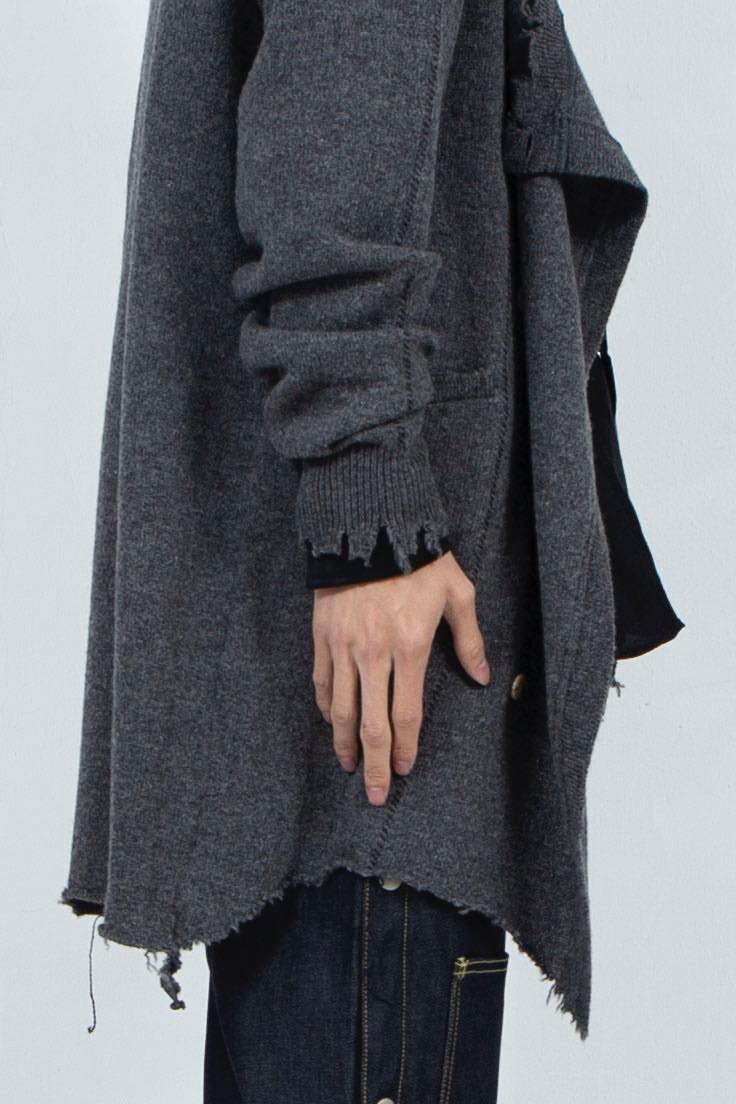 Roll Long Cardigan(Gray)