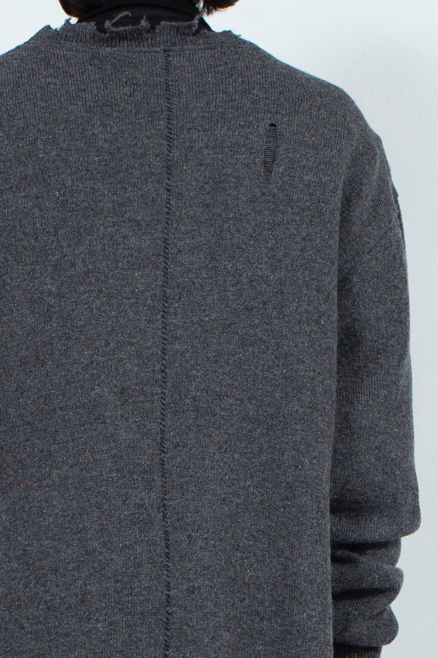 Roll Long Cardigan(Gray)