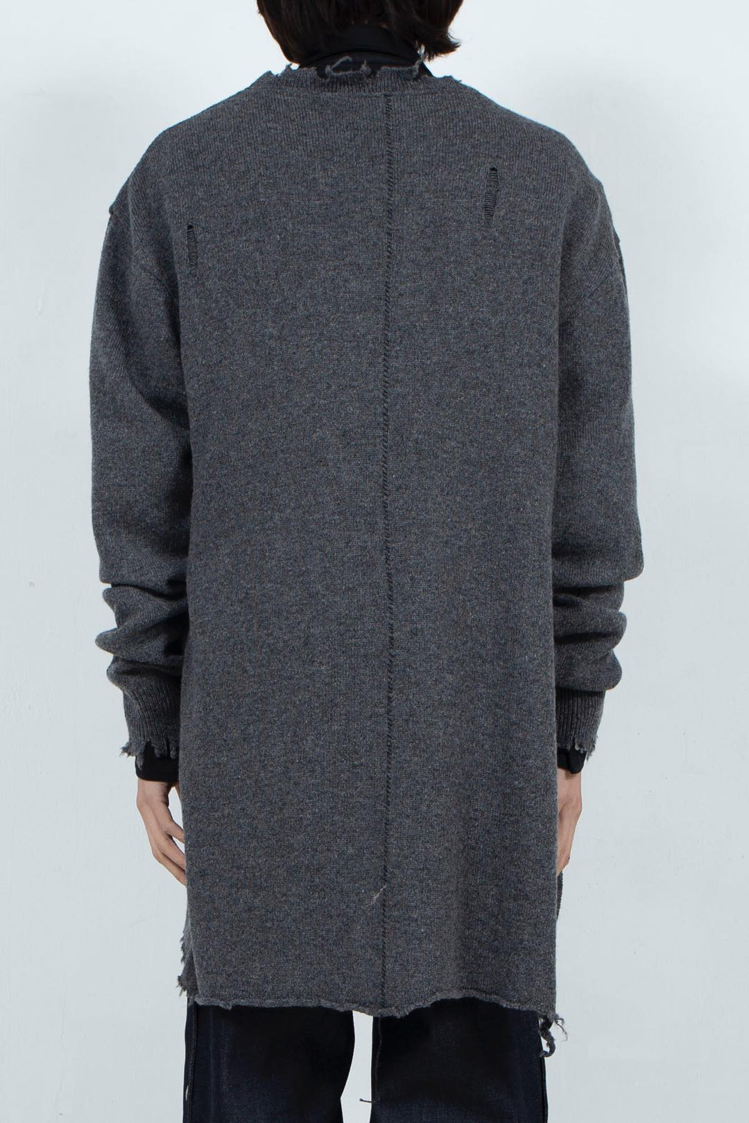 Roll Long Cardigan(Gray)