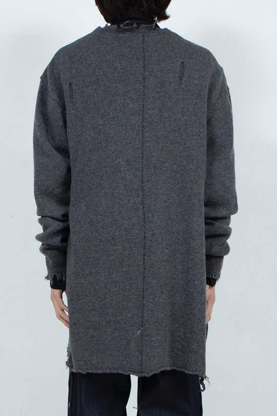 Roll Long Cardigan(Gray)