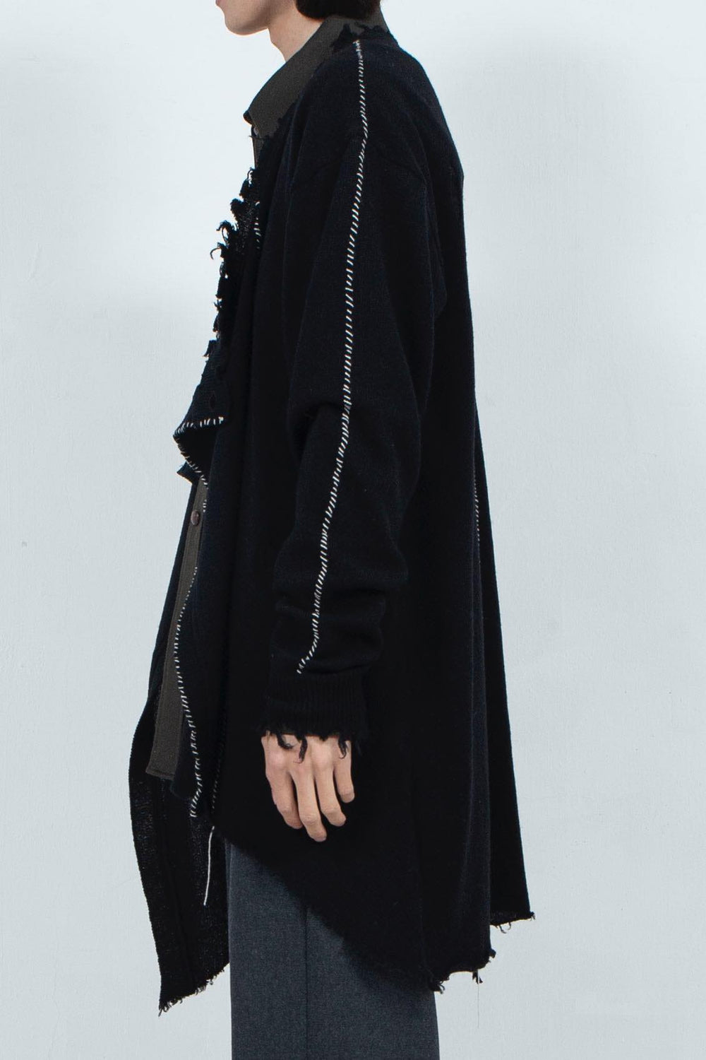 Roll Long Cardigan(Black)