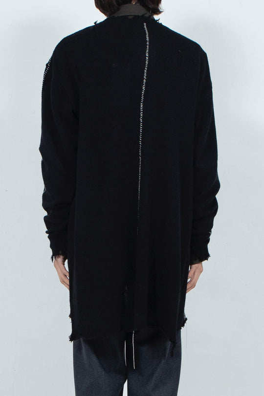 Roll Long Cardigan(Black)