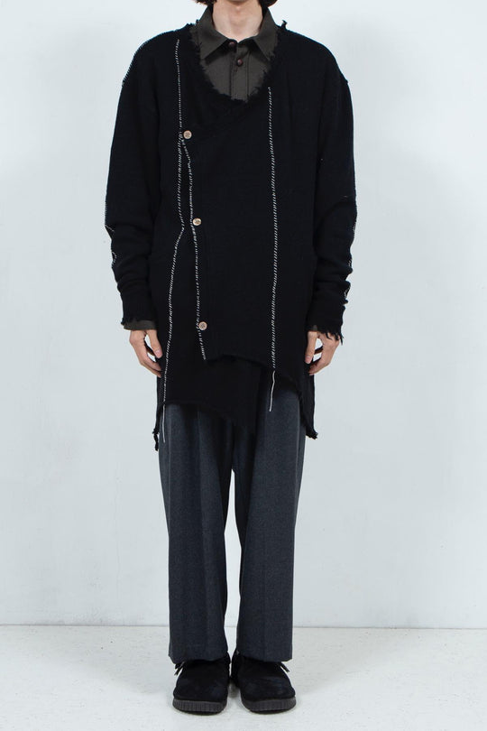 Roll Long Cardigan(Black)