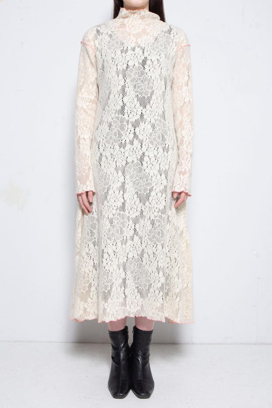 Flower Lace Dress White