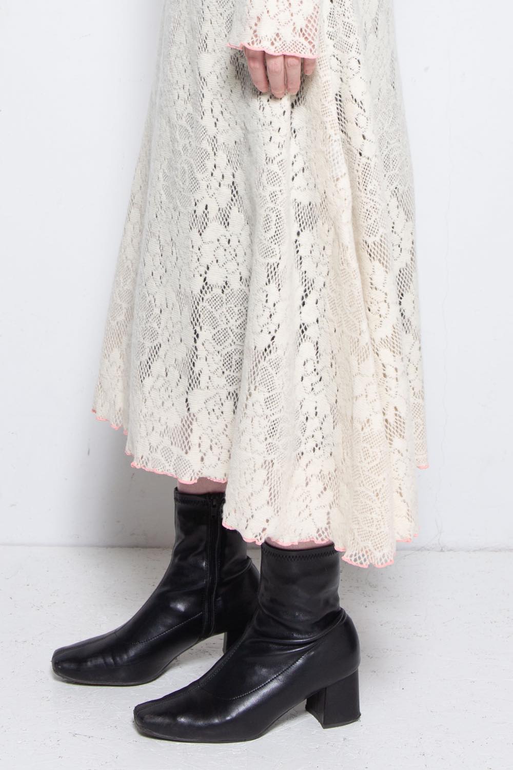 Flower Lace Dress White