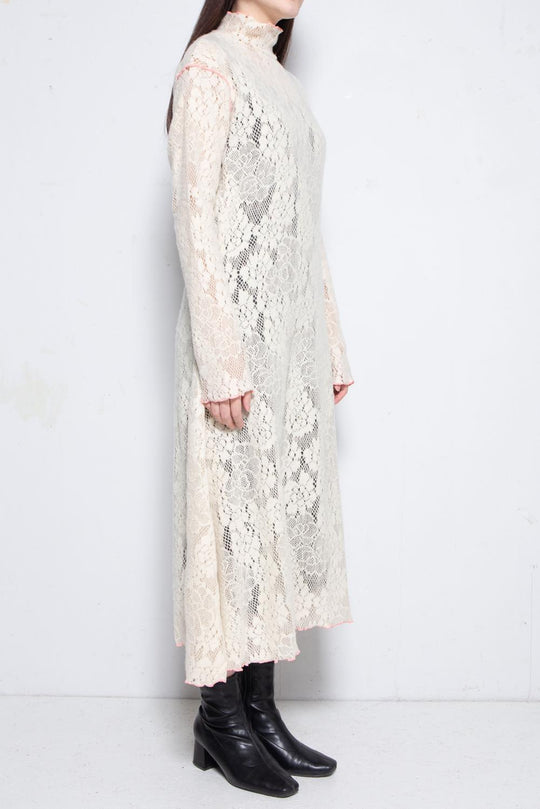 Flower Lace Dress White