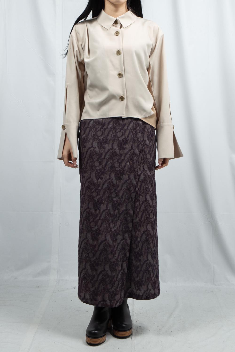 Paisley Jacquard Skirt