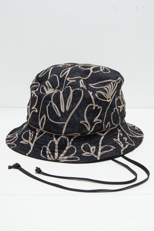 Flower Embroidery Bucket hat