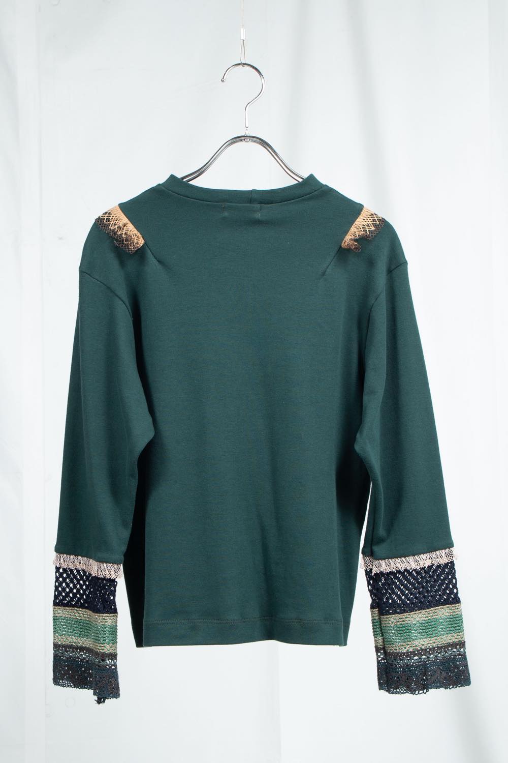 Green lace cut and sew