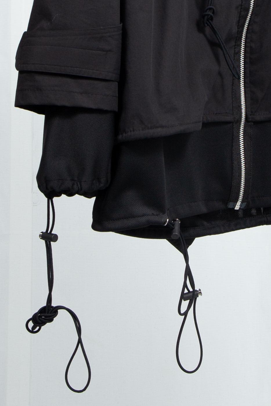 Black layered hoodie