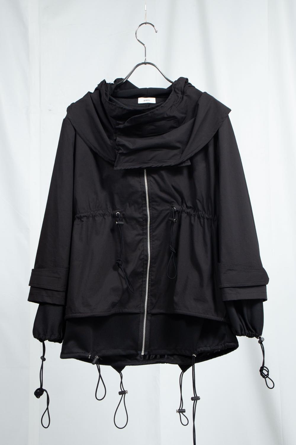 Black layered hoodie