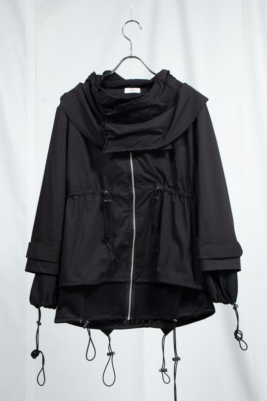 Black layered hoodie
