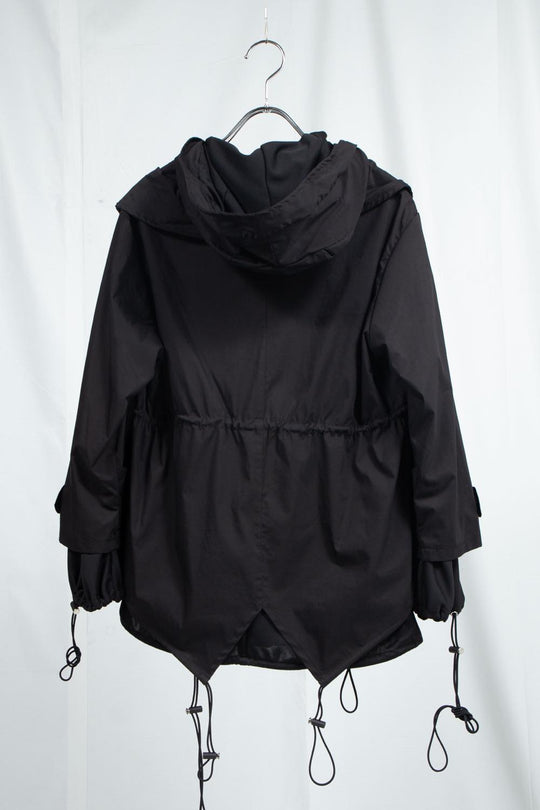 Black layered hoodie