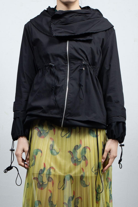 Black layered hoodie