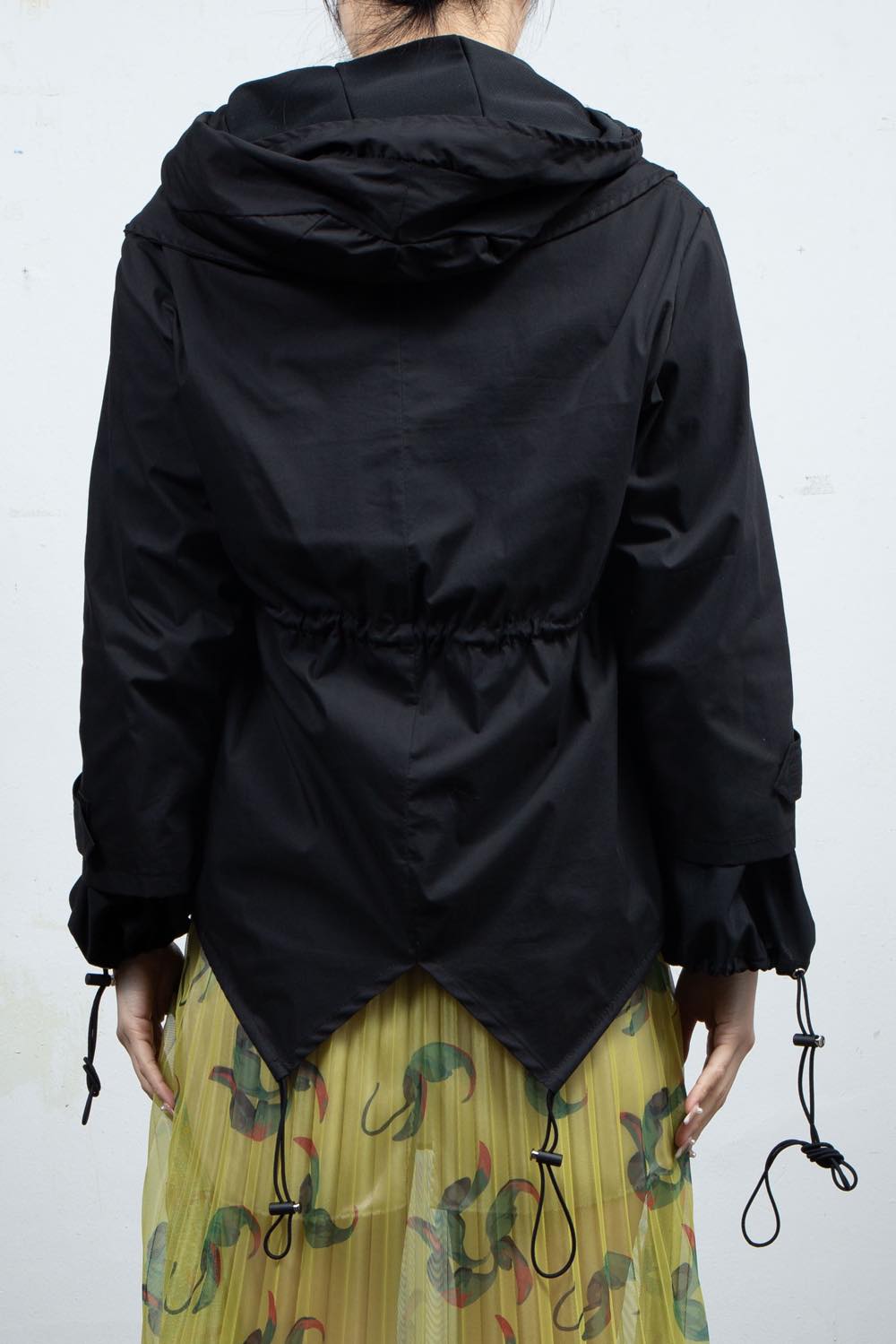 Black layered hoodie