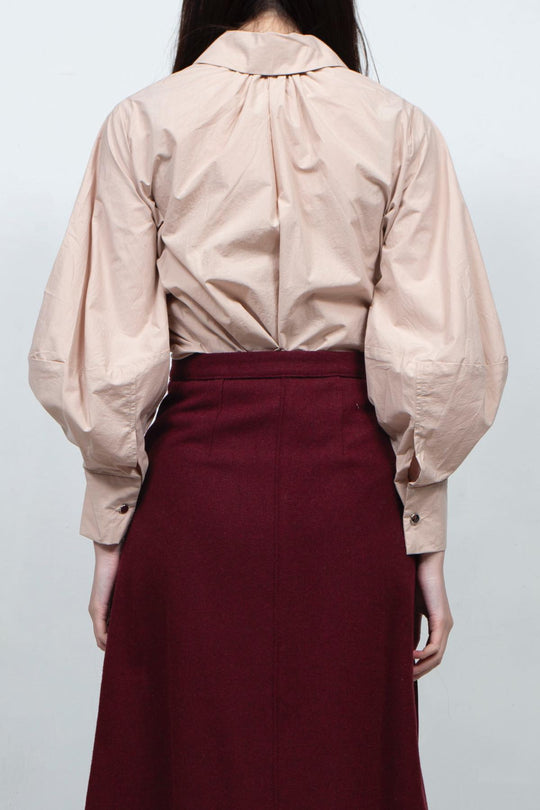 Volume sleeve blouse