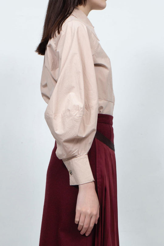 Volume sleeve blouse