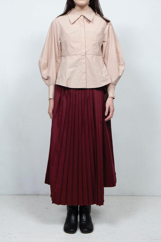 Volume sleeve blouse