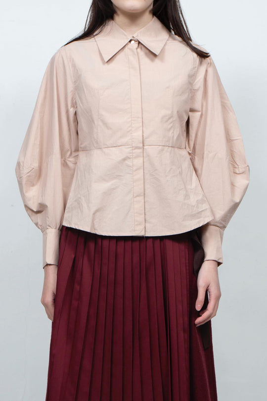 Volume sleeve blouse