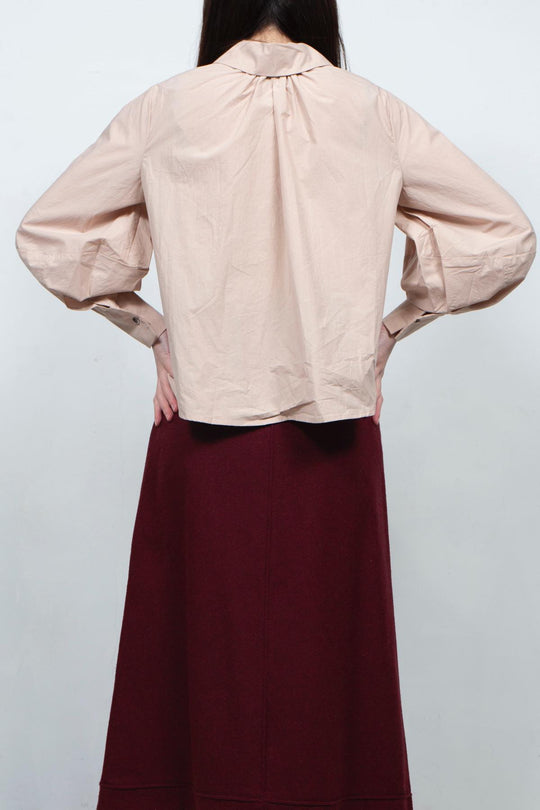 Volume sleeve blouse