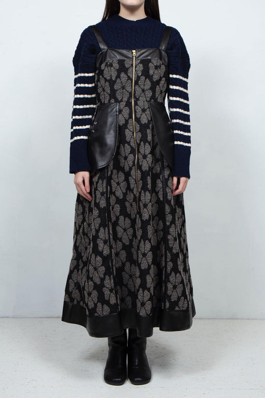 Flower Jacquard Dress