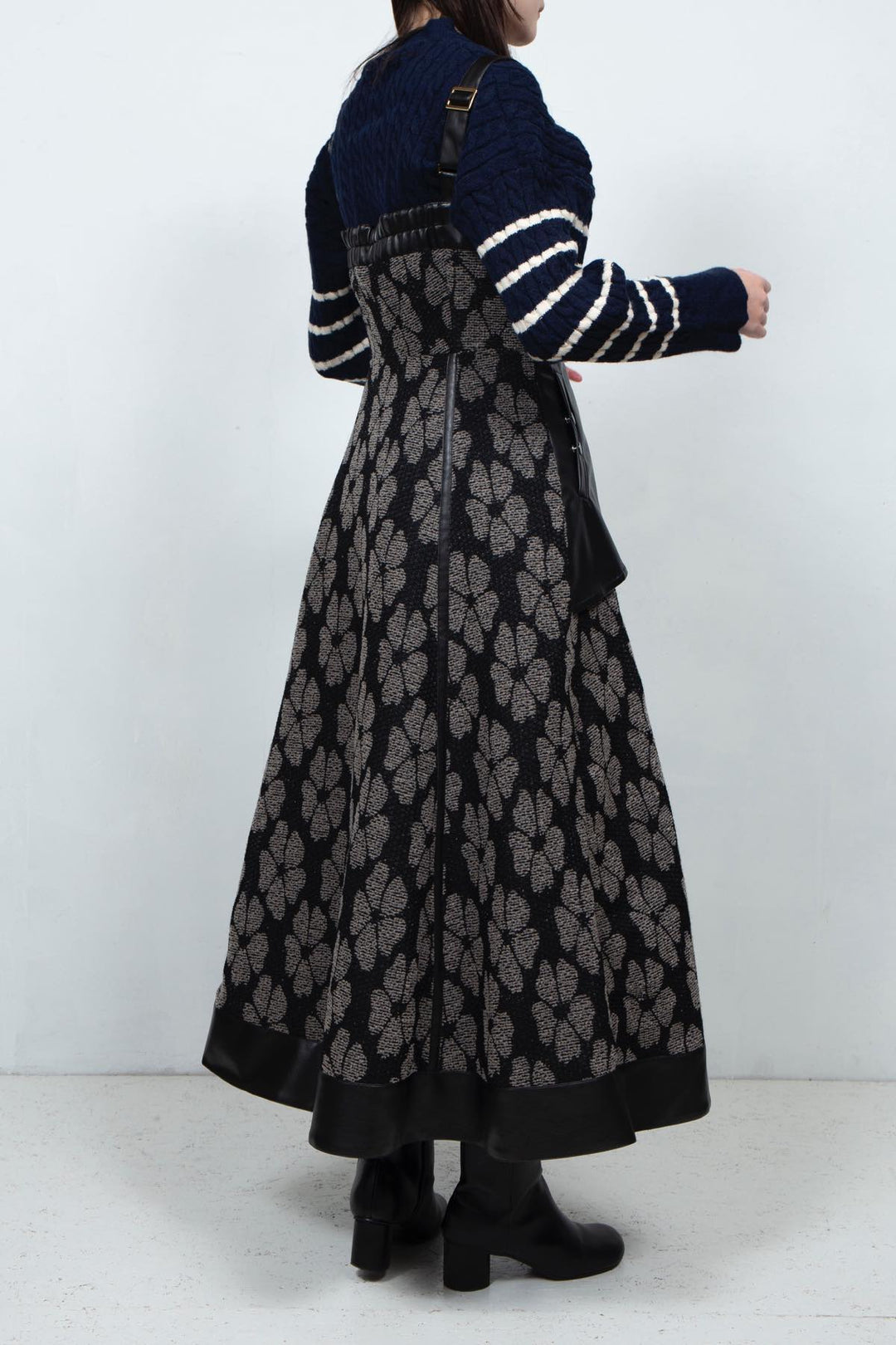 Flower Jacquard Dress