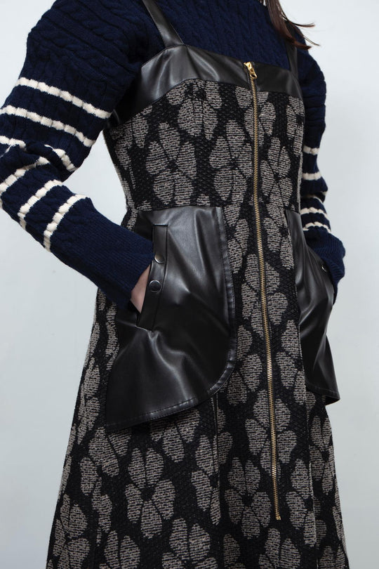 Flower Jacquard Dress