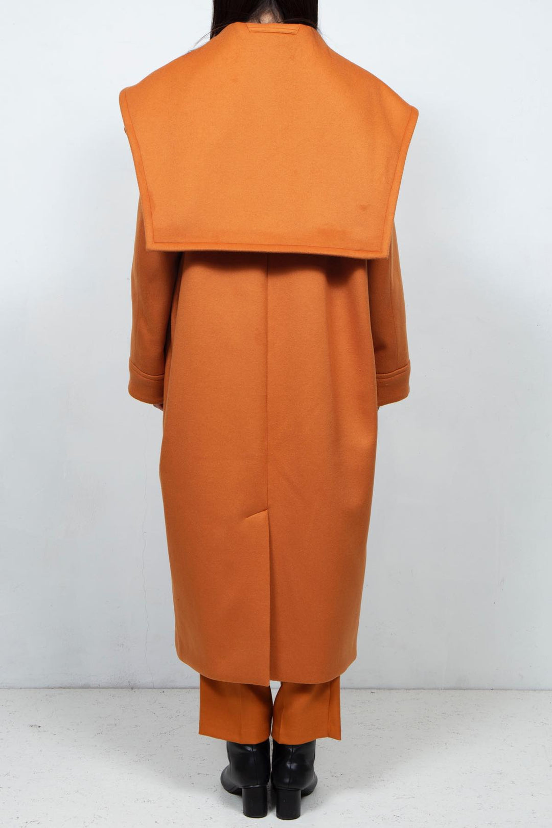 GHOST PARTY / cashmere layered coat Orange
