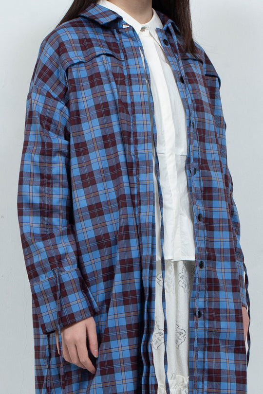 Drawstring Sleeve One-piece Coat