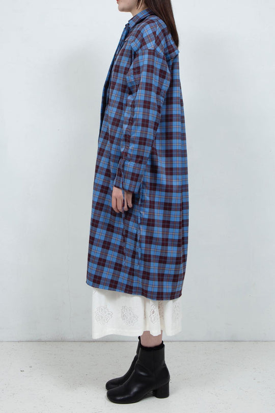 Drawstring Sleeve One-piece Coat