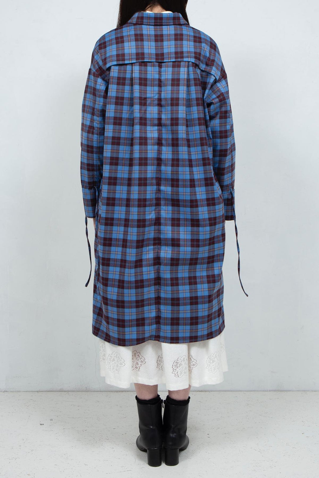 Drawstring Sleeve One-piece Coat