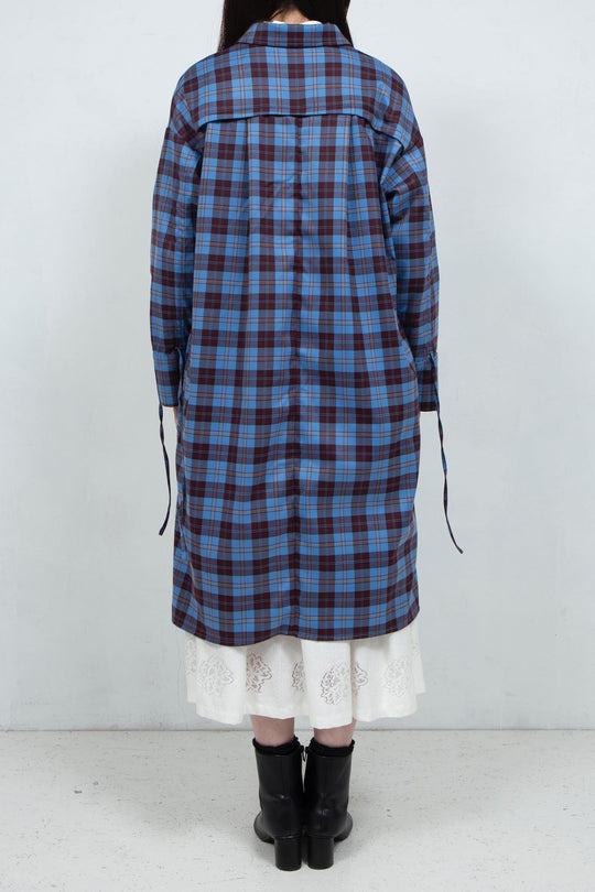 Drawstring Sleeve One-piece Coat