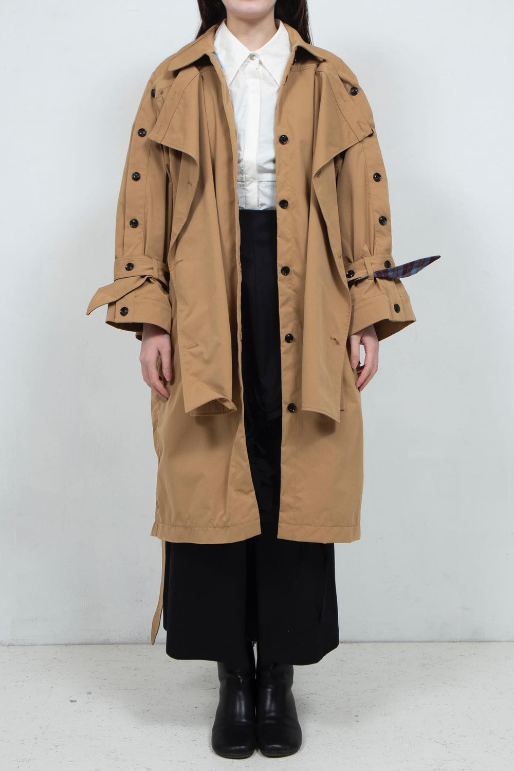 Designed Two-way Coat Beige