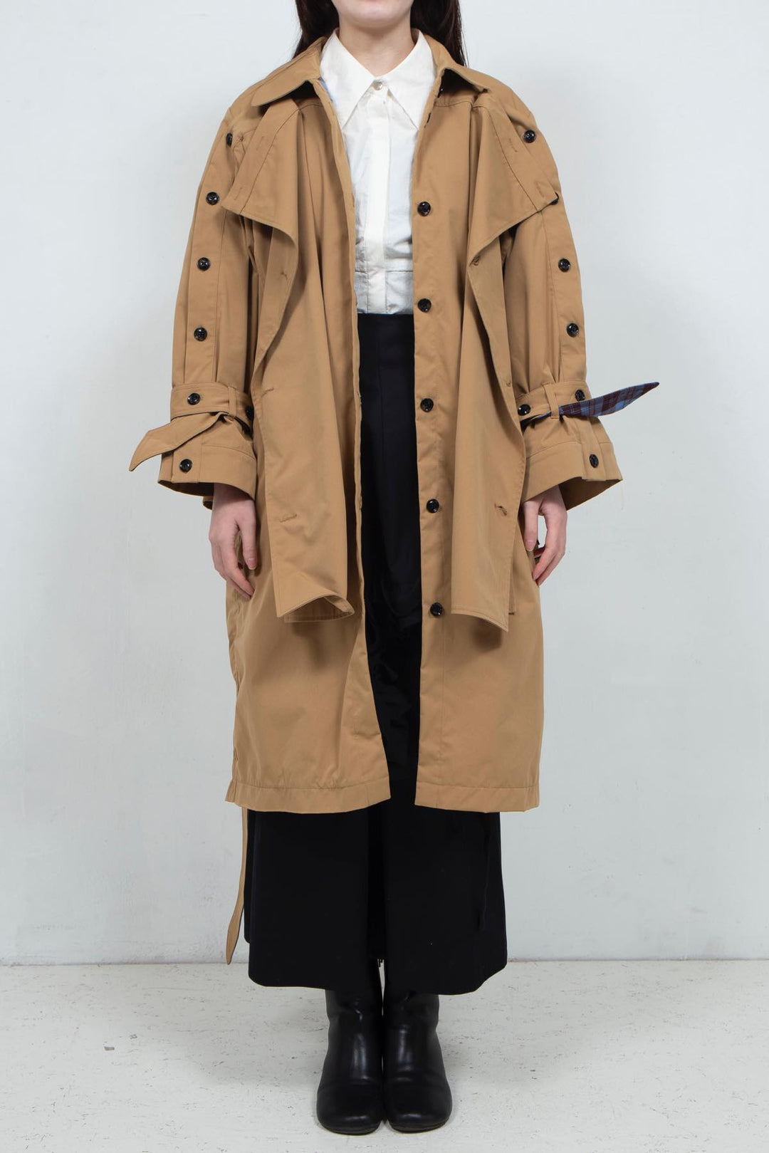 Designed Two-way Coat Beige