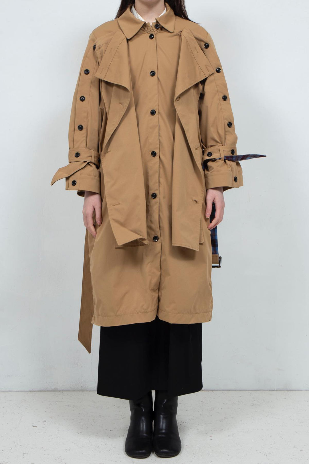 Designed Two-way Coat Beige