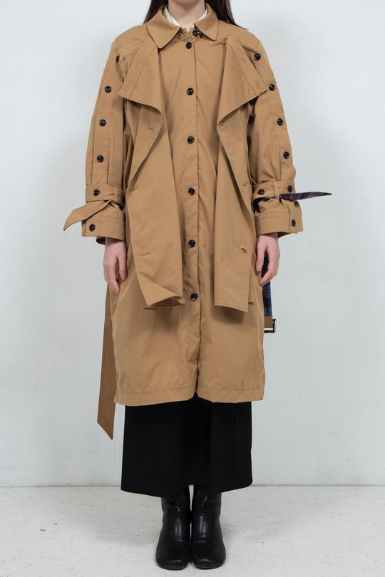 Designed Two-way Coat Beige