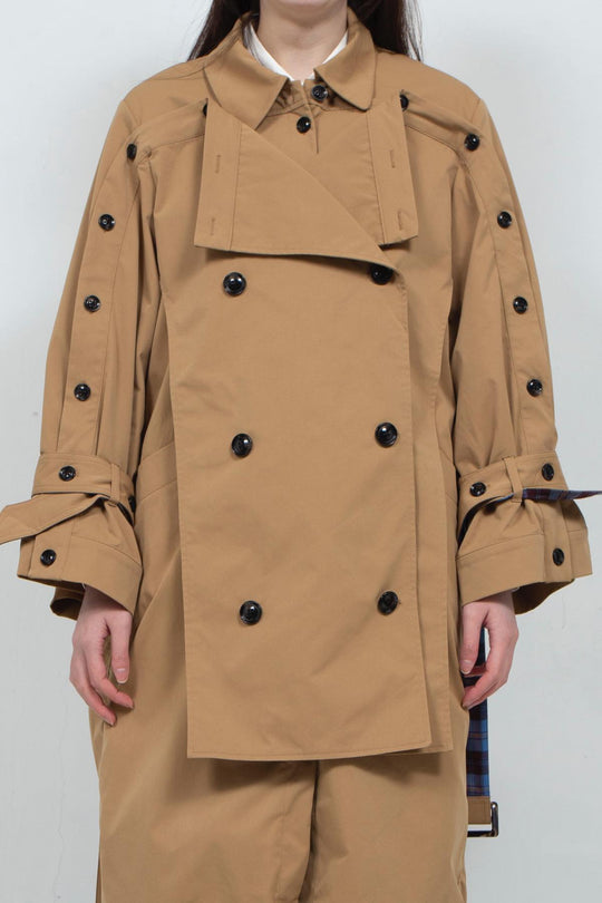 Designed Two-way Coat Beige