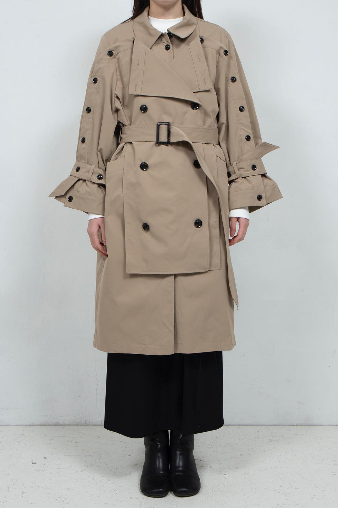 Designed Two-way Coat Grey