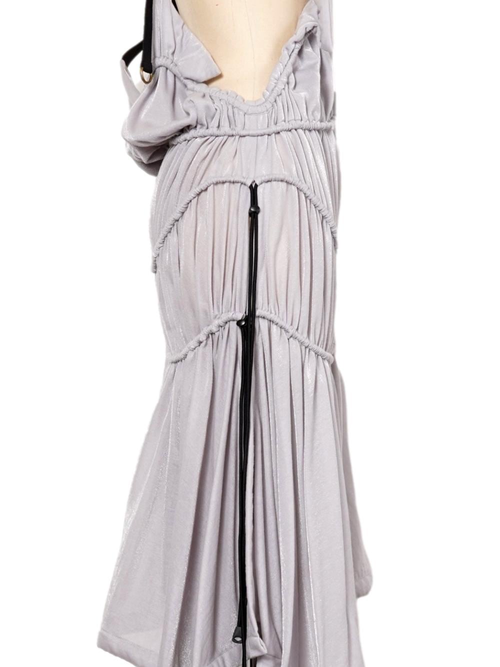 String Gathered Onepiece Gray