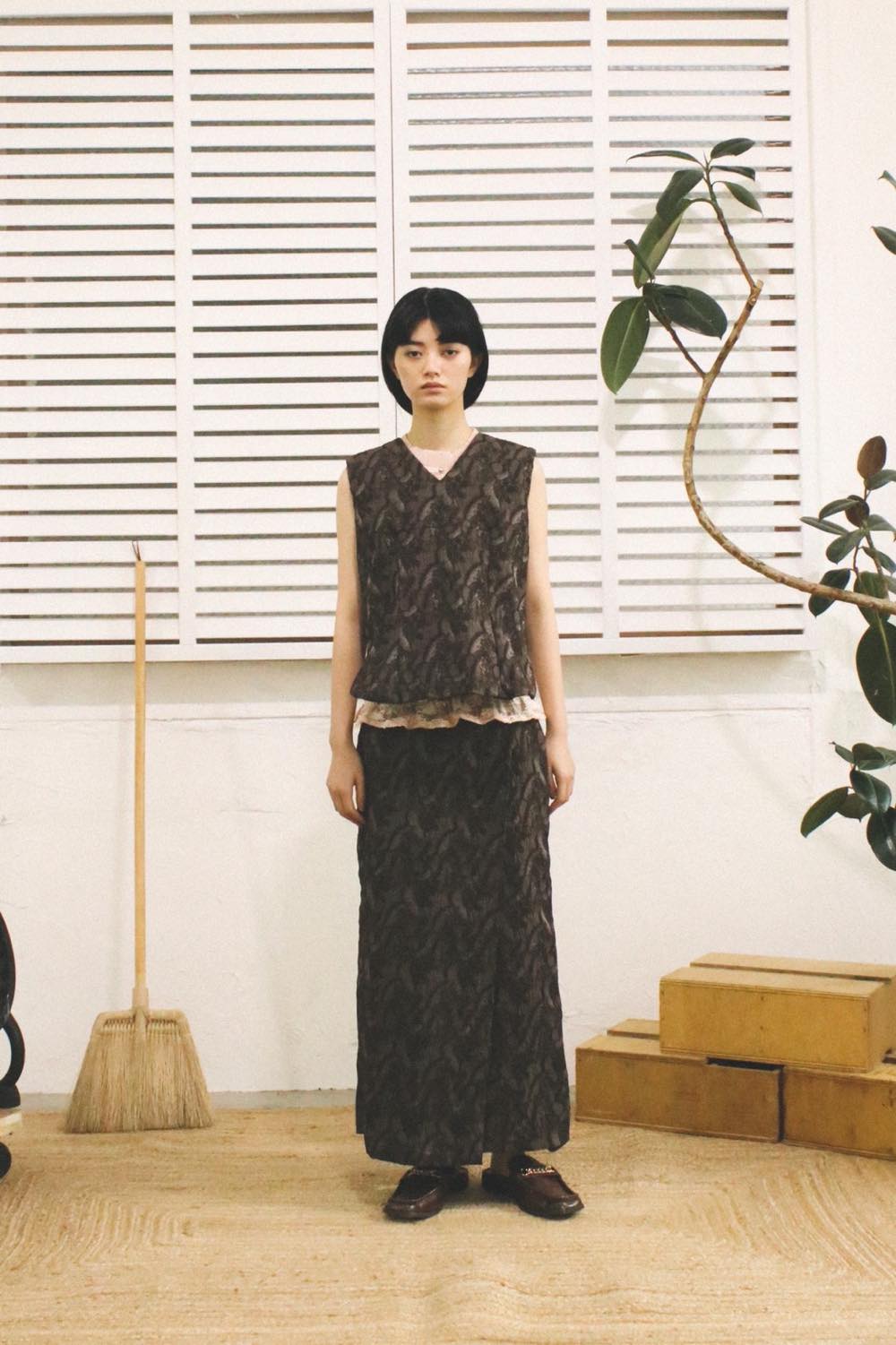 Paisley Jacquard Skirt