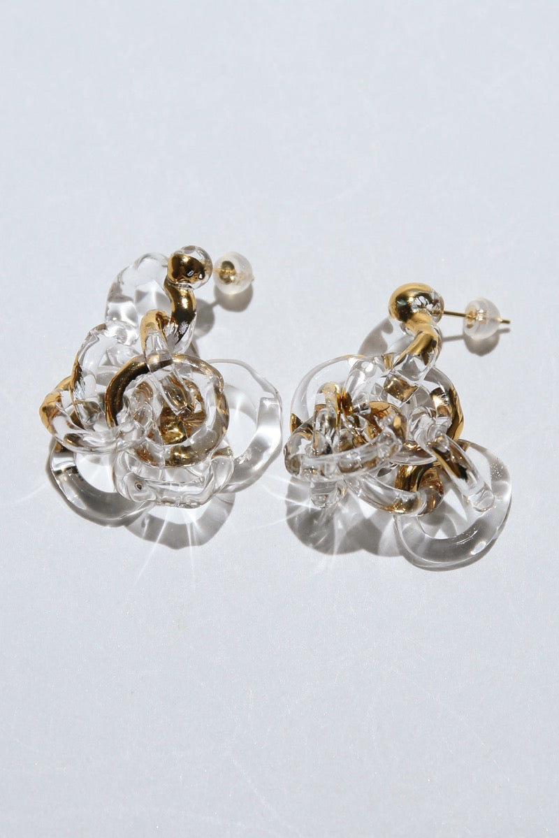 surge ring pierce(両耳) / ガラスジュエリーブランドLuce macchia