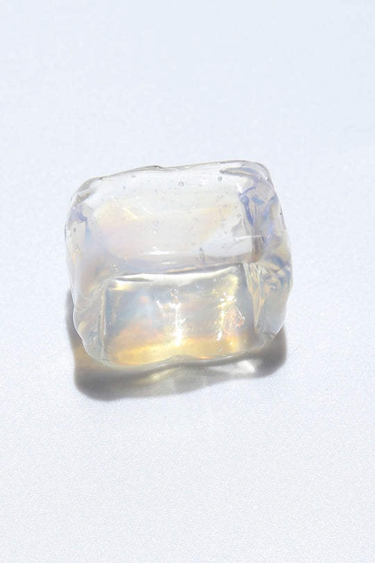Ripple ring square opal