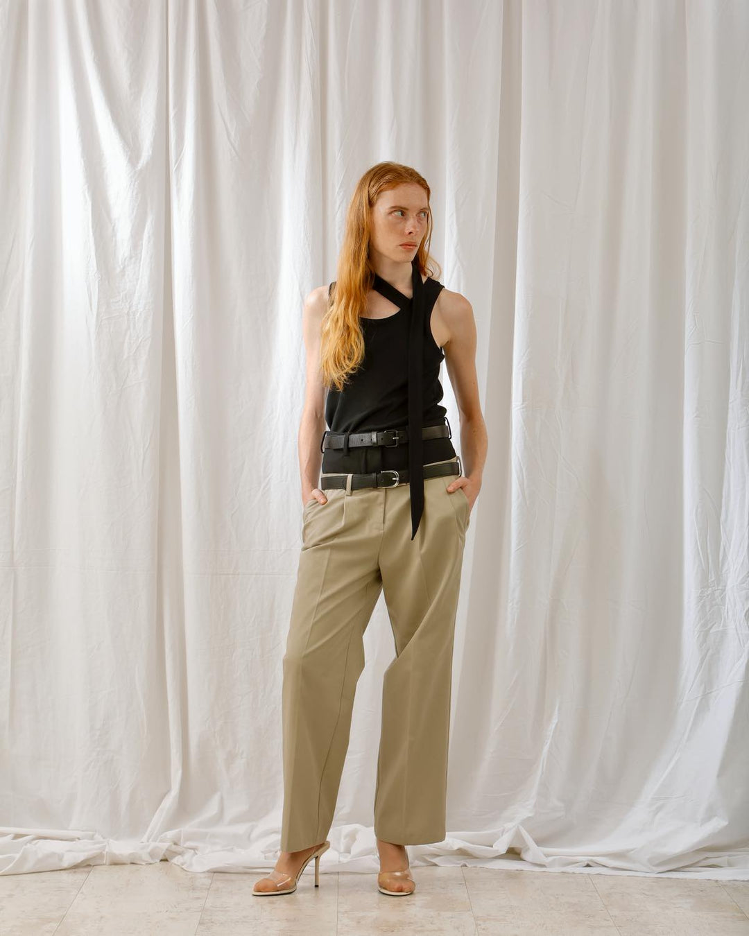 Rib knit tank-top BLACK / TYPE WOMEN