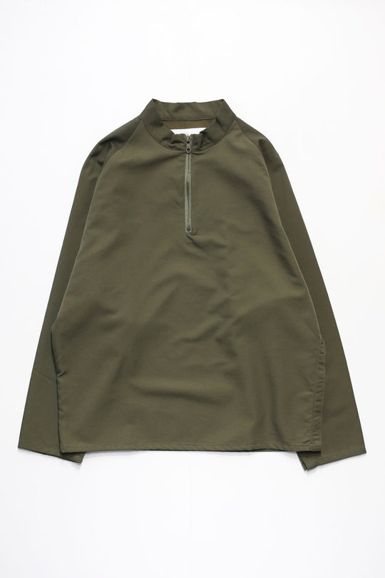 Cotton Nylon Mock neck Pullover