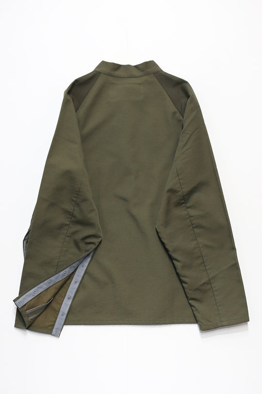 Cotton Nylon Mock neck Pullover