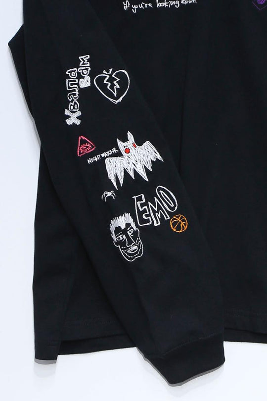 His scribble BIG L/S TEE