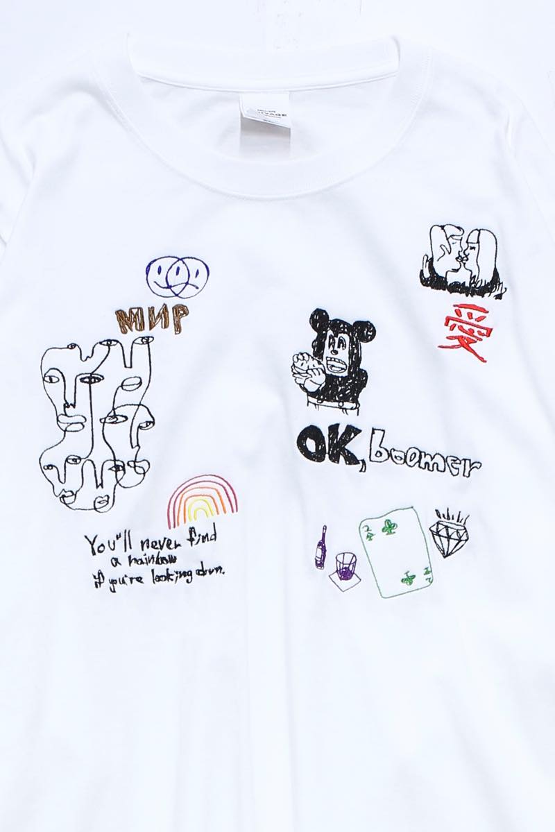 His scribble BIG L/S TEE