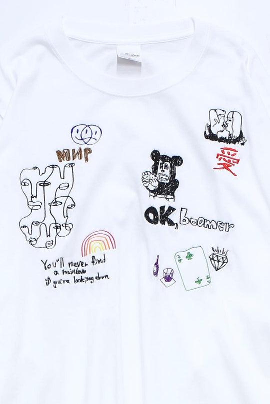 His scribble BIG L/S TEE