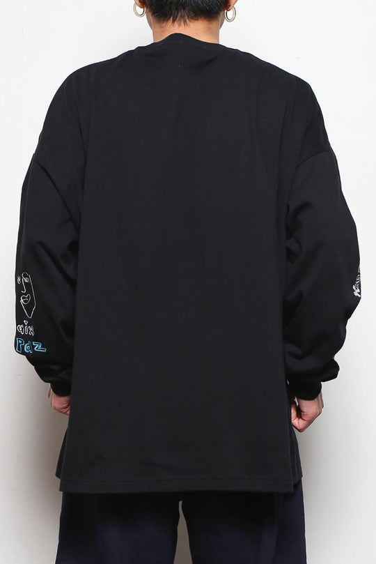 His scribble BIG L/S TEE