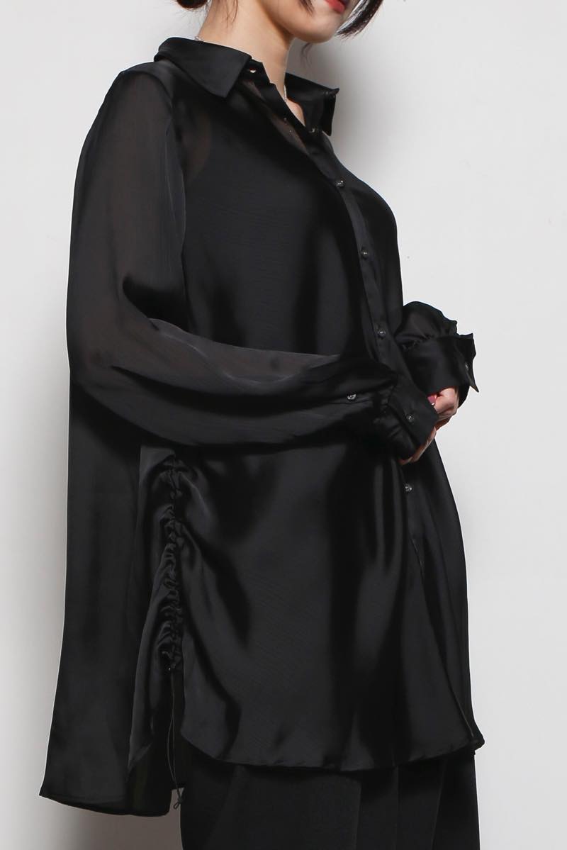 ドレープシャツ BLACK